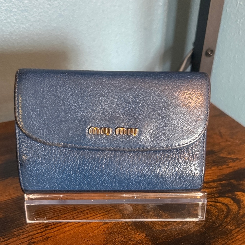 Miu Miu Navy Leather wallet
